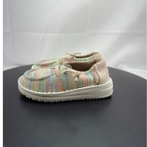 Hey Dude Wendy Toddler Sox Size 5 Pastel Rainbow Slip On Casual Shoes Kids